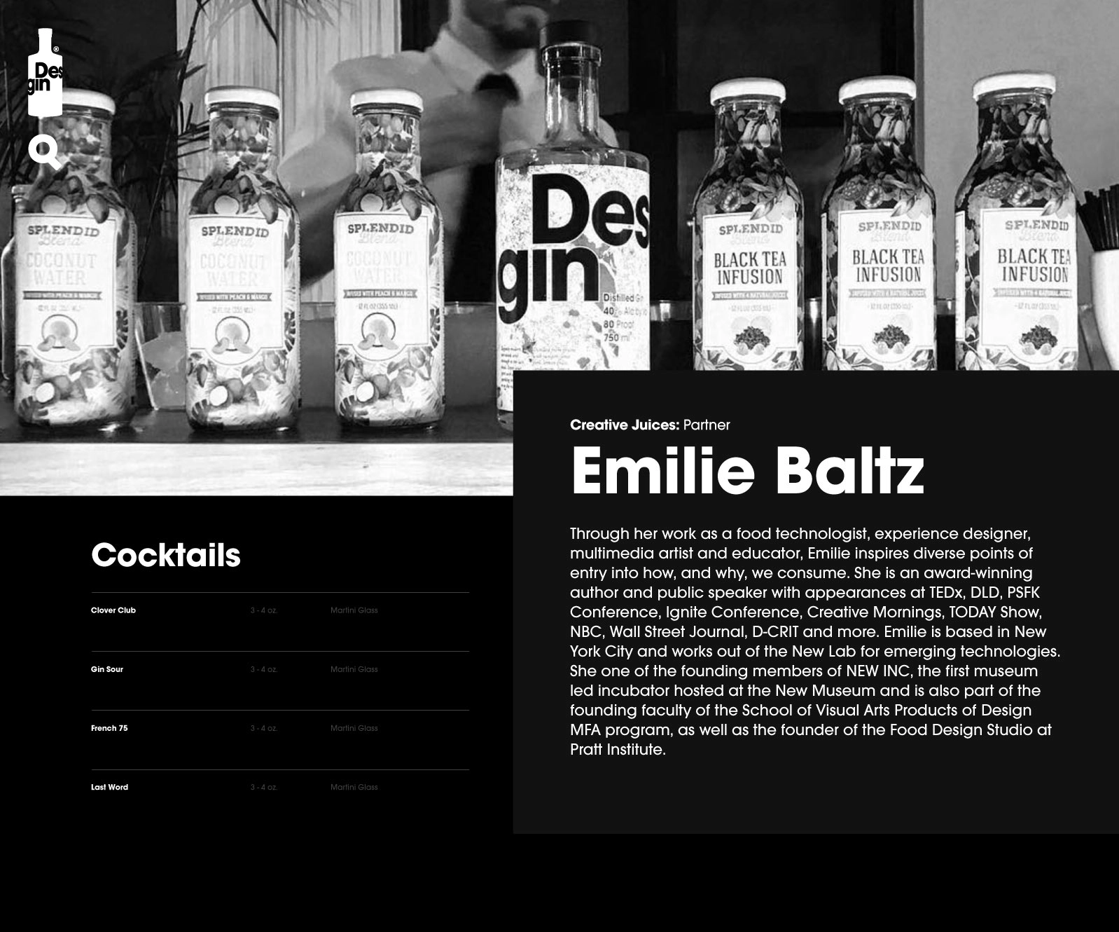 Desgin Cocktail Partner page