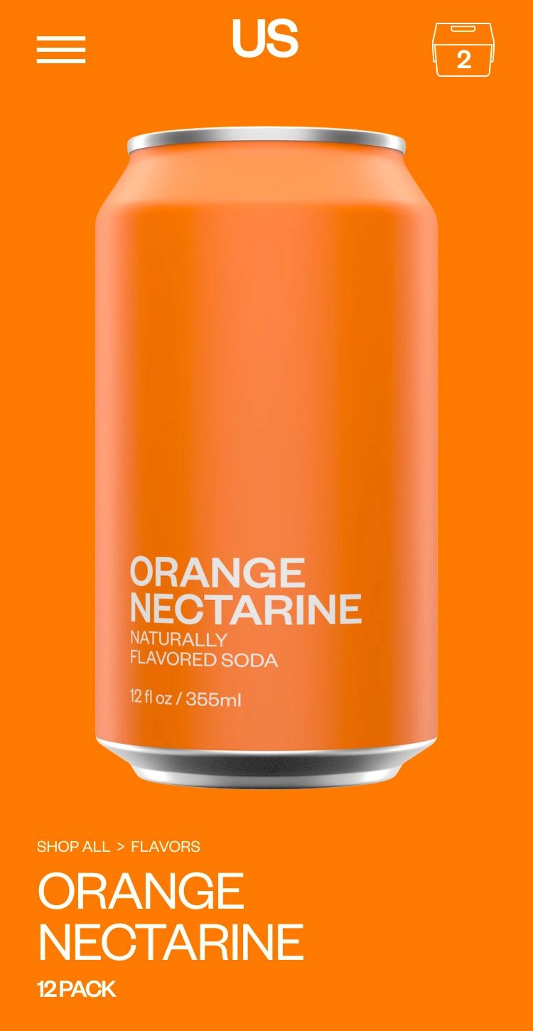 United Sodas Product Page Orange Nectarine