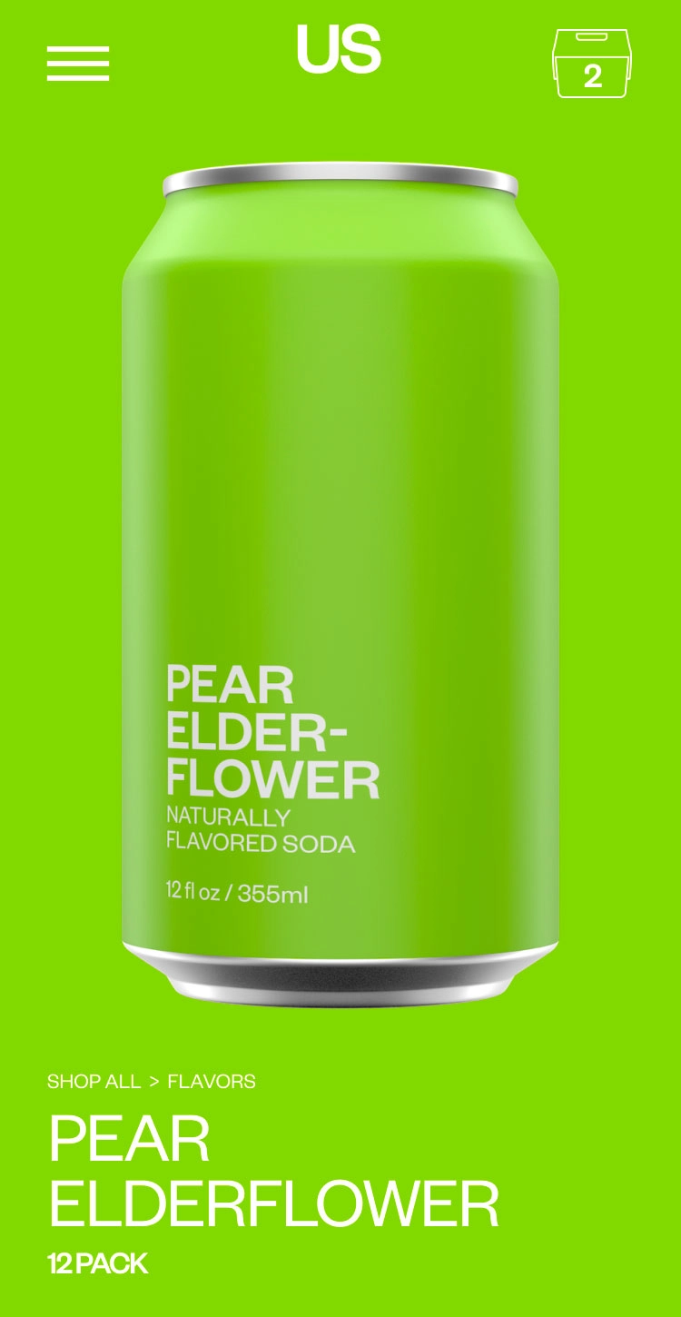 United Sodas Product Page Elderflower