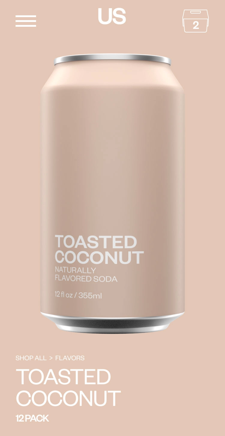 United Sodas Product Page Toasted Coconut